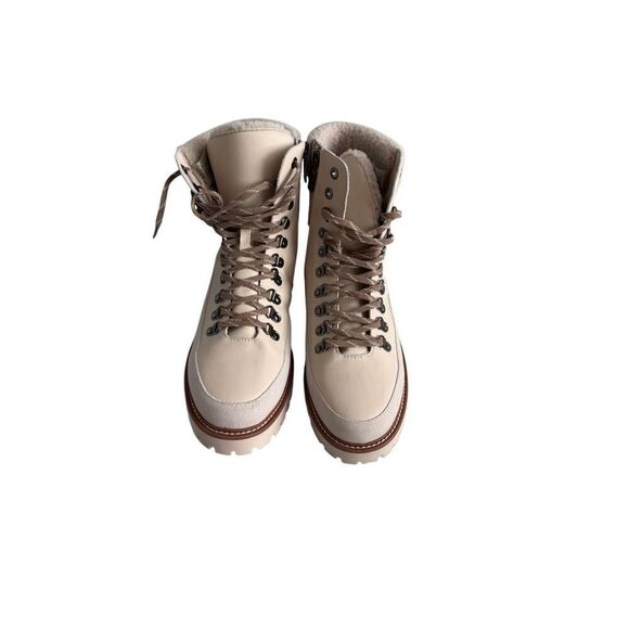 Blondo Natashia Womens Bone Leather Waterproof Faux Shearling Cuff Boots Size 9M - Picture 8 of 16